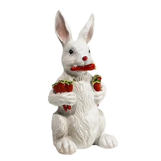 Resin Garden Figurine Cute Mushroom Goose Bunny Statue for Outdoor Garden Backyard Yard Porch Patio Lawn Decor