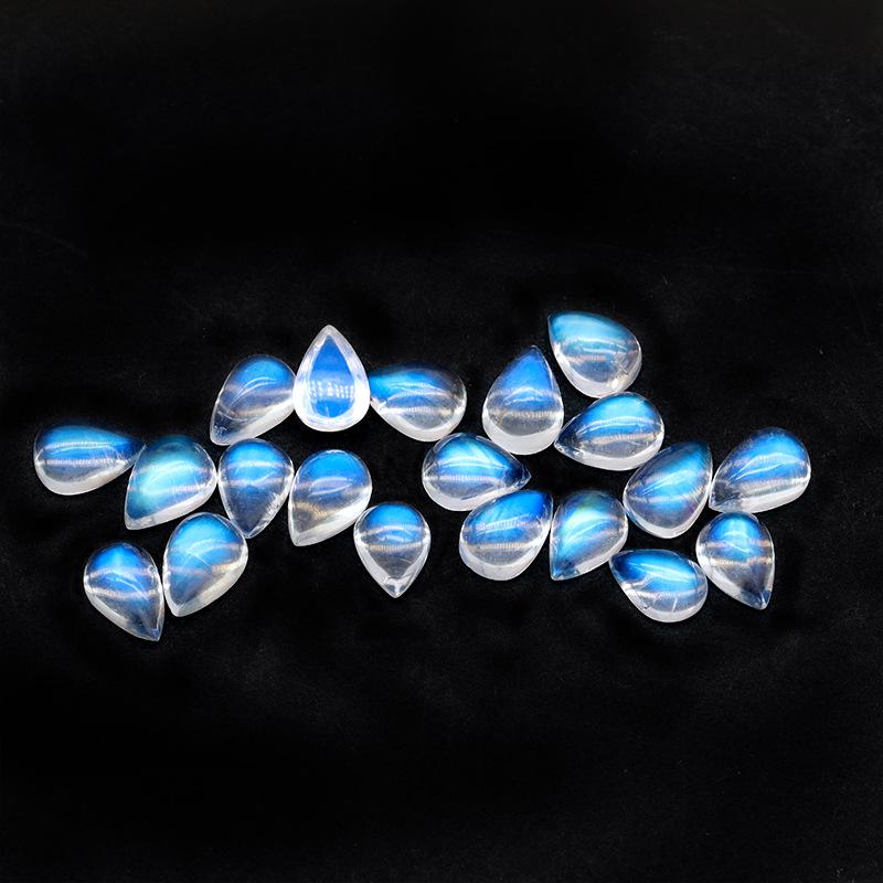 Natural Faceted Pear-Shaped Blue Moonstone for Pendant or Ring