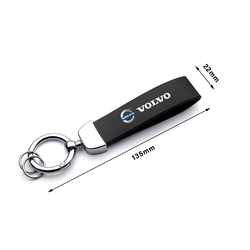 vmxlp0 Leather Metal Keychain Car Badge Keychain Key Holder Decor Accessories For Volvo XC90 XC60 V90 D2 S90 S80 S70 T5 T8 V40 V60 D6