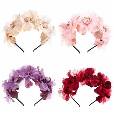 Einfarbige Braut Kopfschmuck Elegante Haarkranz Neue Braut Kopfbedeckung Fotografie Zubehör