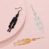 3Pairs Dark Halloweens Skull Dangle Earrings Gothic Style Jewelry for Women Comfortable Resin Goth Accessories