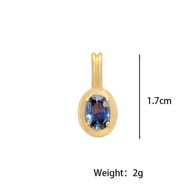 Women's Colorful Zircon Pendant Necklace Minimalist Geometric Design Bead Chain Suitable for Office Casual Wear Gifts