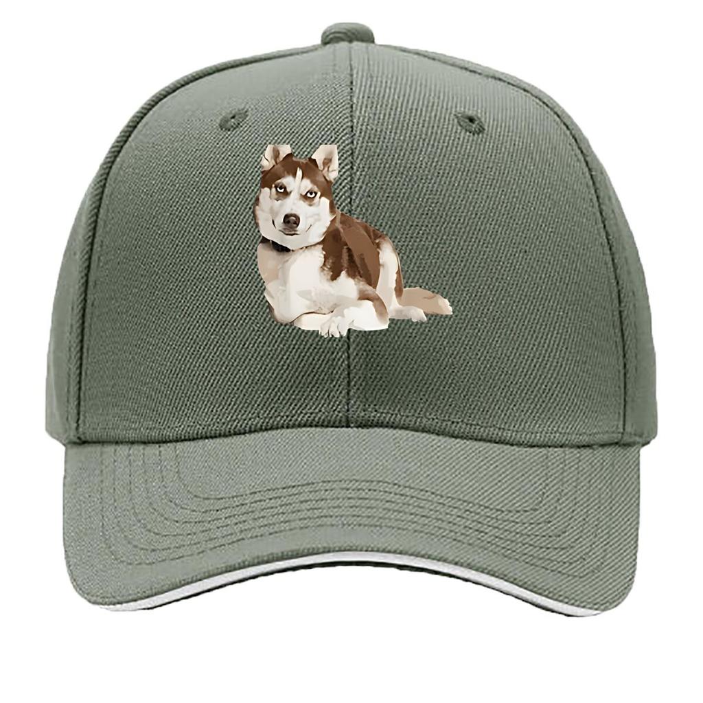 Vibrant Husky Art Print Home Decor Hip Hop hat Fashion Outdoor Sports Sandwich Baseball Cap