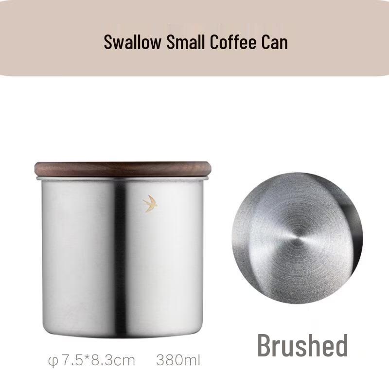 

TLXT Stainless Steel Coffee Storage Can with Wooden Lid