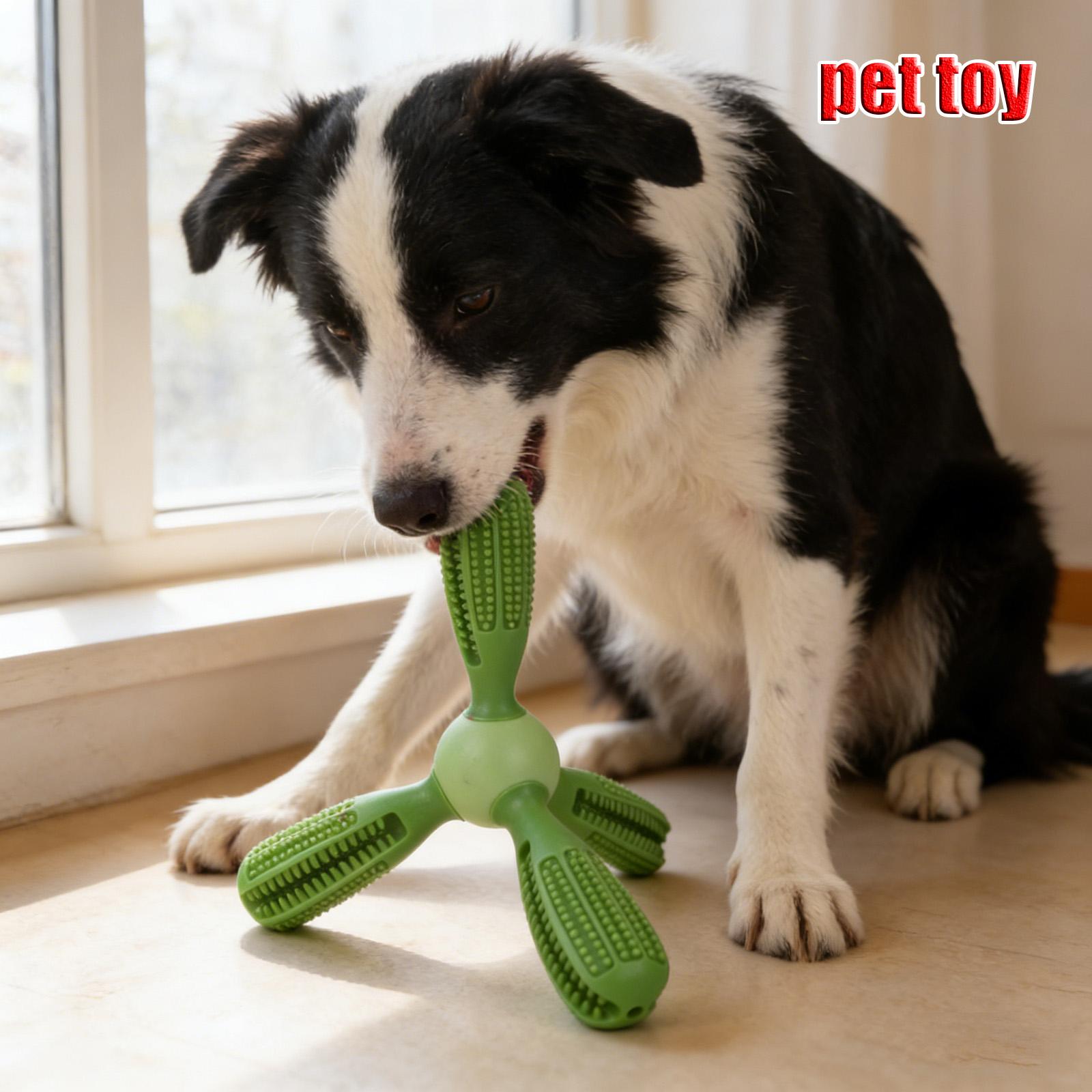 

Pet Toys: Dog Chewable Rubber Toys, Dog Toothbrush, Boredom-buster Chewing And Grinding Toys, TPR Toothbrushing Stick, Non-broken Adhesive Toy. One Size зелений