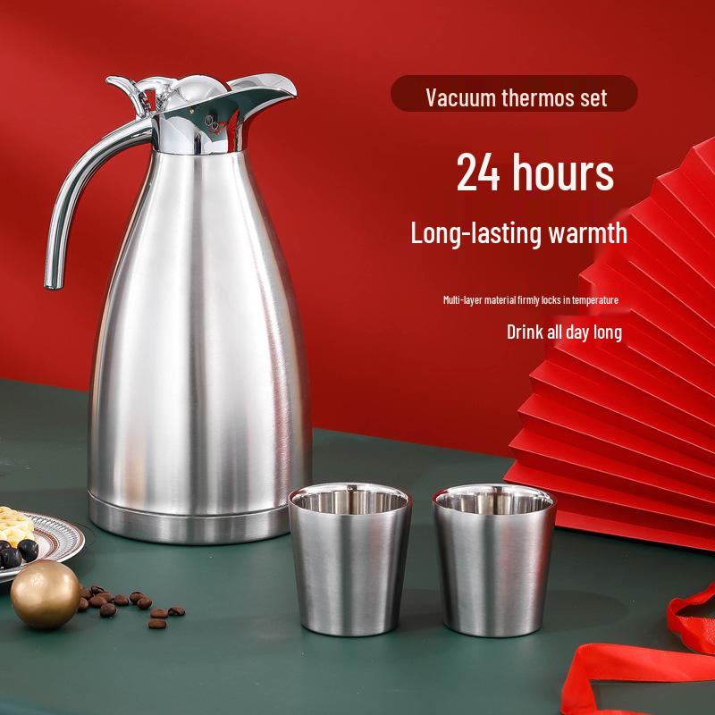 Stainless Steel Vacuum Insulated Coffee Thermos Bottle - Portable, Household, Customizable Logo Gift