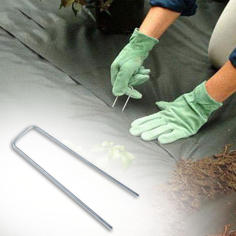50x Pieces Camping Awning Canopy Tent U Shape Pins Pegs Stakes Ground Nails SS
