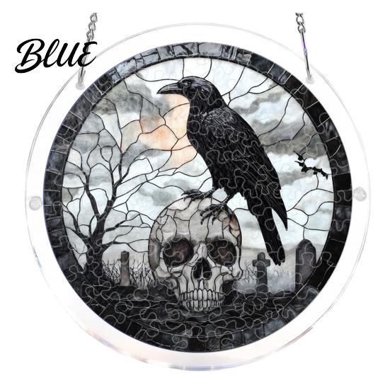 Easy Assemble Halloween Decor Acrylic Jigsaw Puzzle Suncatcher Stained Glass Style DIY Sun Precision Cut Blocks Catcher Puzzles Gothic Window
