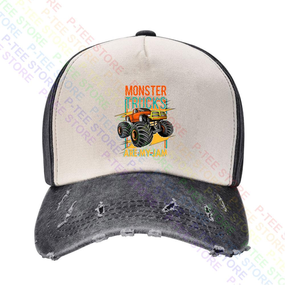 Monster Truck Are My Jam Sunset Baseball Cap Snapback Caps Knitted Bucket Hat