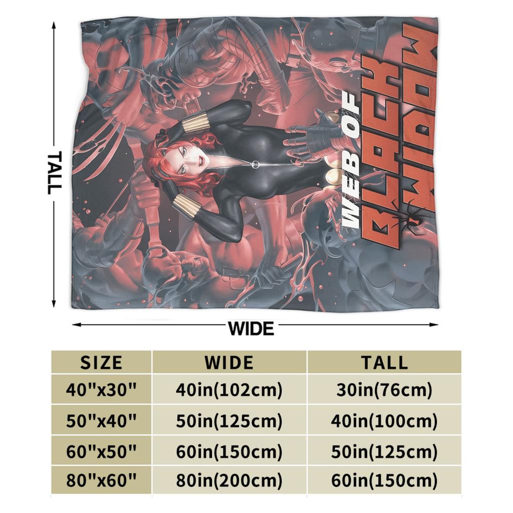 Black Widows Warm Soft Blanket Kids Plush Throw Blanket Novelty Couch Bed Flannel Bedspread Sofa Bed Cover