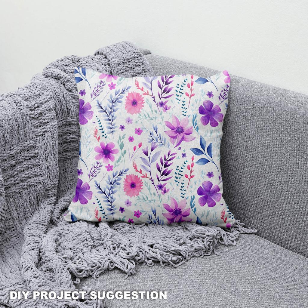 Royal Samt Stoff Polyester Zum Nähen - Motiv Blumen - Rdx2419