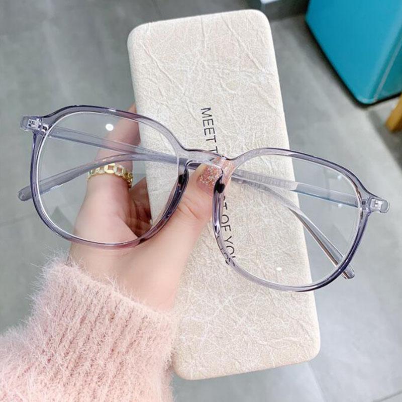 Transparent Myopia Glasses -1.0 to -6.0 Prescription Eyewear for Men Women Black Frame Shortsighted Glasses