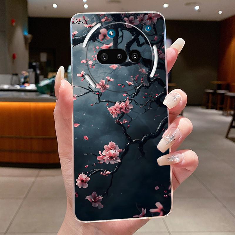 

For Nothing Phone 3A Case Clear Luxury Fashion Butterfly Flower Shockproof Soft TPU Silicone Cover Transparent Jelly Phone Case Nothing Phone 3A
