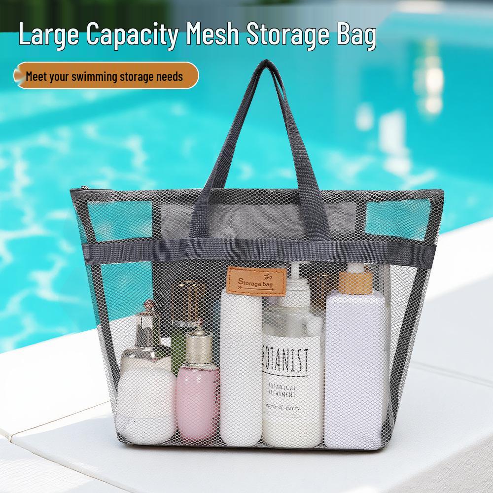 Portable Handheld Toiletry & Beach Bag with Large Capacity and Drainage