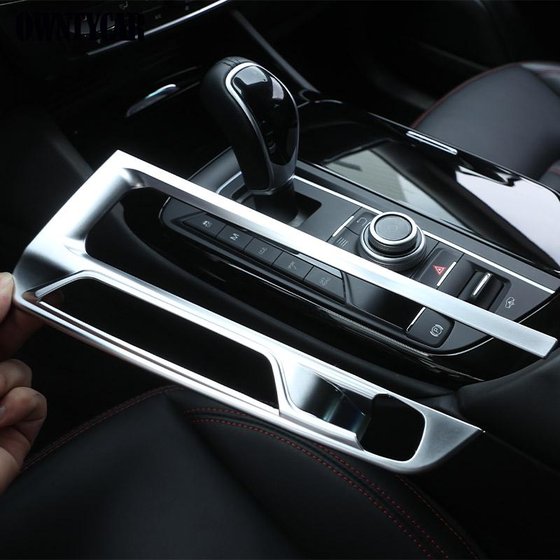 ABS Silver For Maserati Levante 2016-2025 Interior Accessories Car Interior Stickers Gear Shift Panel Cover Trim Stickers