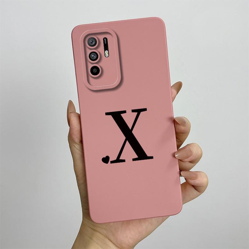 For oppo A94 5G Case OPPO Reno5z Reno 5z F19 Pro Plus Cute Letters Square Phone Case CPH2211 CPH2211 Shockproof Back Cover case