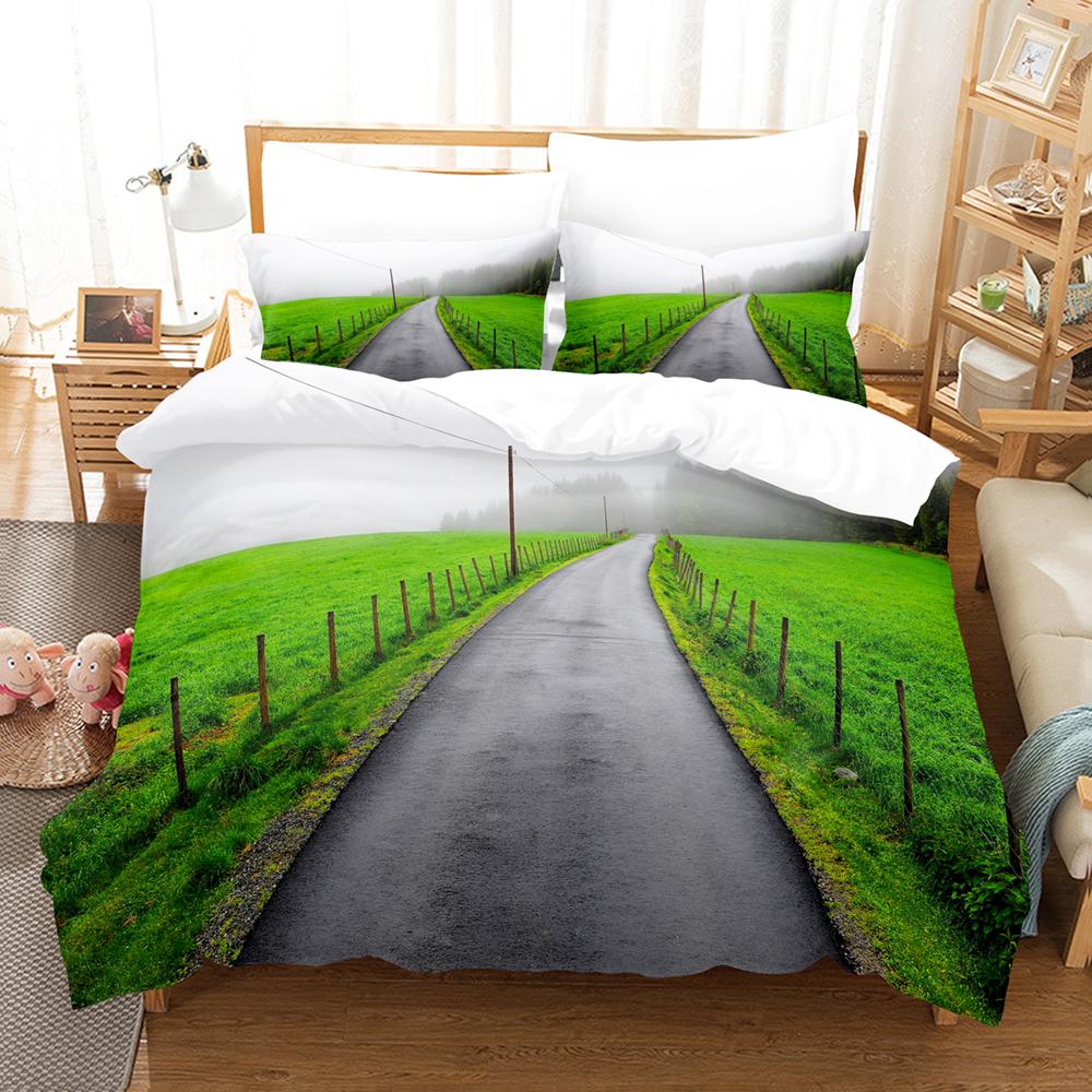 White Lotus On The Lake Duvet Cover Set 3D Print Plant Polyester Comforter Cover King Queen Size for Girls Kid Boys Bedding Set