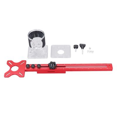 תושבת חריץ כרסום ראוטר 4 ב-1 ג'יג לחומרת ארונות מדריך לחיתוך מעגלים מתכוונן לעיבוד עץ