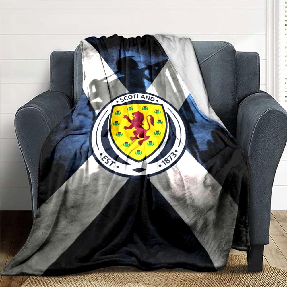 Scotland Print Flannel Blanket High Quality Warm Comfortable Cover for All Seasons Perfect for Gifts Home Decor