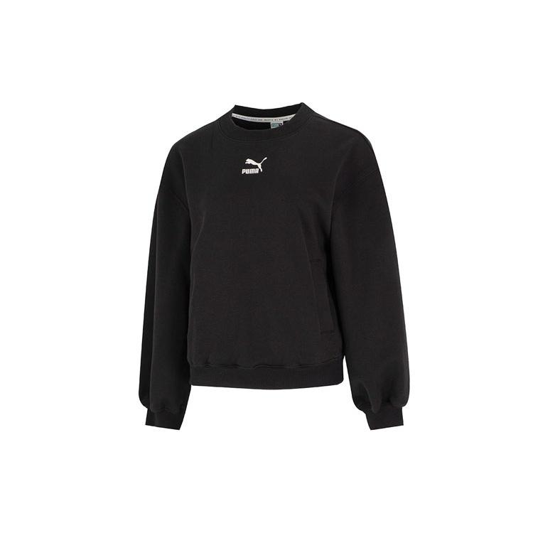 (WMNS) PUMA Graphic Sweatshirt 'Black' Women's 537518-01