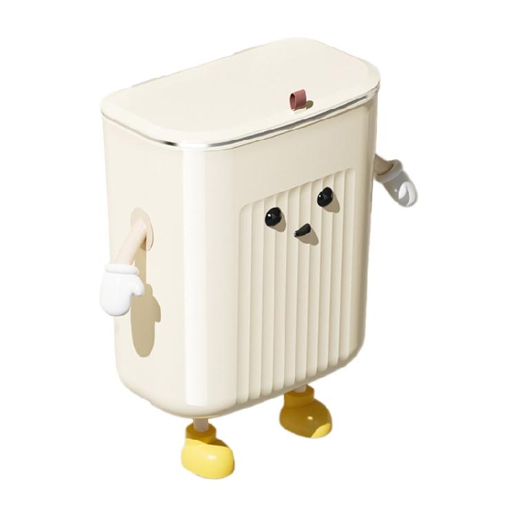 Hangings Trash Can with Lid Liter Wall Mounted Garbage Can for Kitchen Cabinet 2080₽