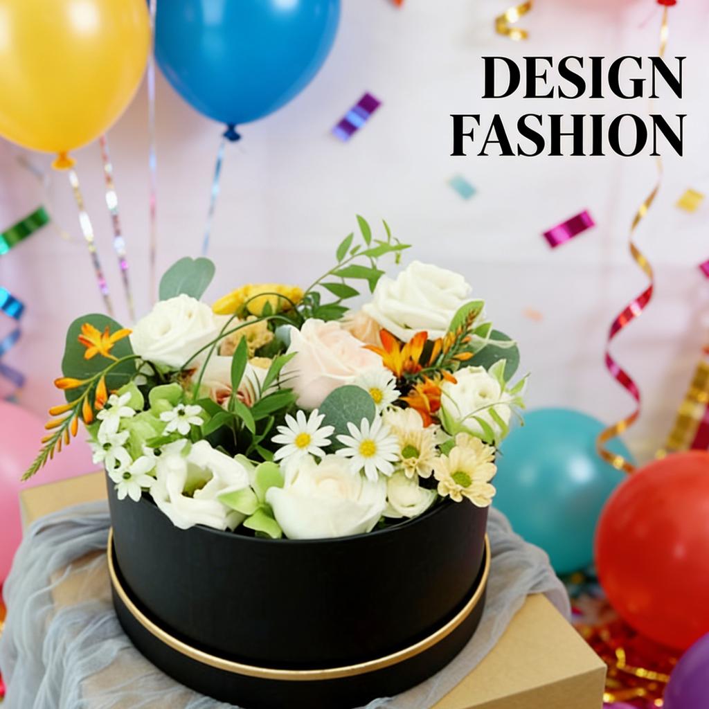 Runde Offene Fenster Geschenkbox Set von 2 Ausstellungs-Blumenkorb Perfekt zum Präsentieren von Frische Früchten Und Schönen Blüten