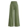 Women's Casual Fashion Cotton Linen Elastic Waist Pants With Pockets