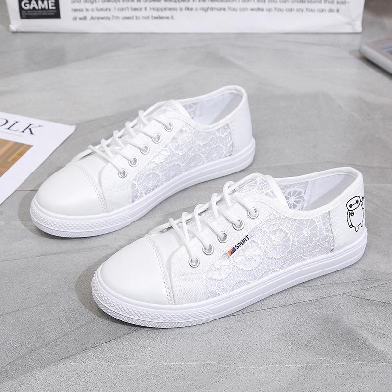 

2025 весна нові жіночі туфлі м яка підошва круглий носок дихаючі жіночі повсякденні спортивні туфлі жіночі сітчасті студентські туфлі 35