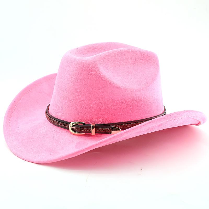 New Fashion Suede Cowboy Fedoras Cap Retro Unisex Outdoors Big Brim Top Hat Western Style Handsome Britain Panama Jazz Hat