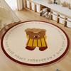 Cartoon Style Bedroom Decor Round Carpet Thick Plush Carpets for Living Room Fluffy Soft Children's Floor Mat Washable Study Rug