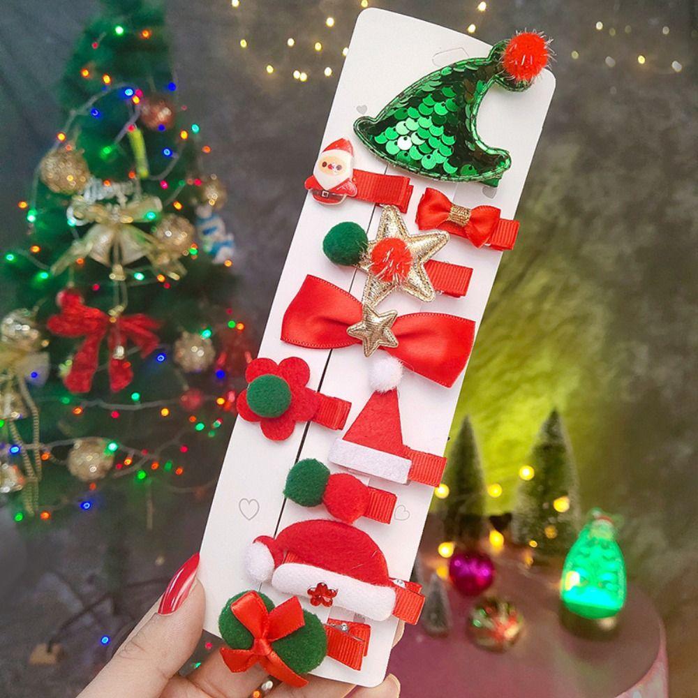 Deer Horn Children Antler Hair Clip Sequin Children Bow Hairpin  Christmas Costume Dress Up