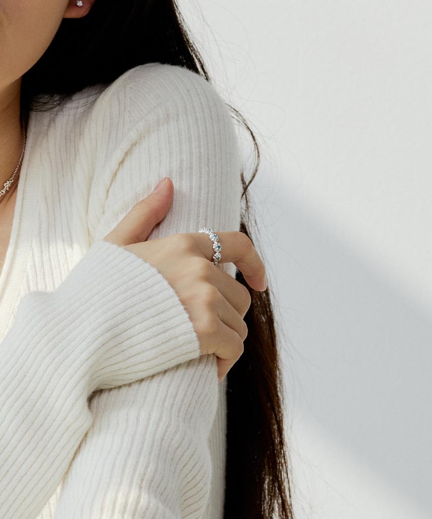 Silvertag Brf-26Ss2 Aquamarine Ether Silver Ring