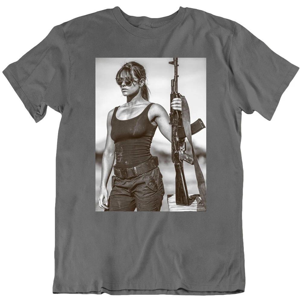 Sarah Connor, Terminator, Warrior Army Military Movie Fan T Shirt Tee Gift New M
