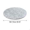Fitted Round Plastic Tablecloth with Flannel Backing and Elastic Edge, Waterproof Table for Dining