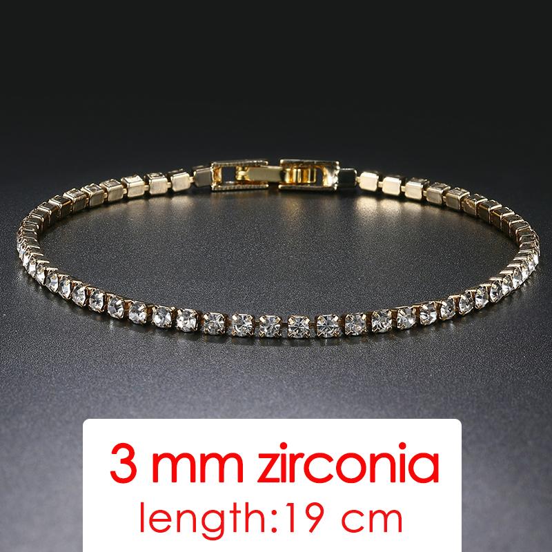 ZHOUYANG Tennis Bracelet For Women Luxury Colorful Optional 2.5mm CZ Crystal Rose Gold Color Gift Fashion Jewelry KC128