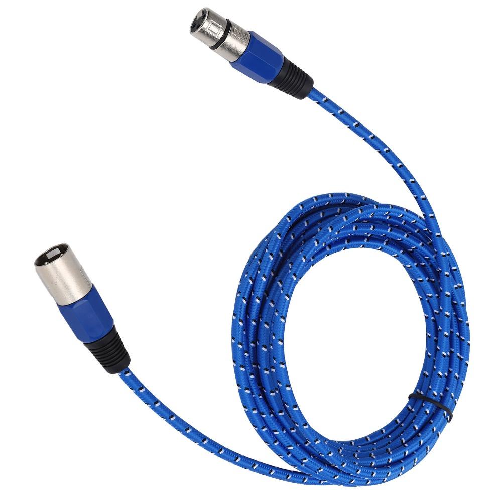 Plug and Play 3 Pin XLR Male to Female Audio Cable Blue Woven XLR Cable  Audio Equipment