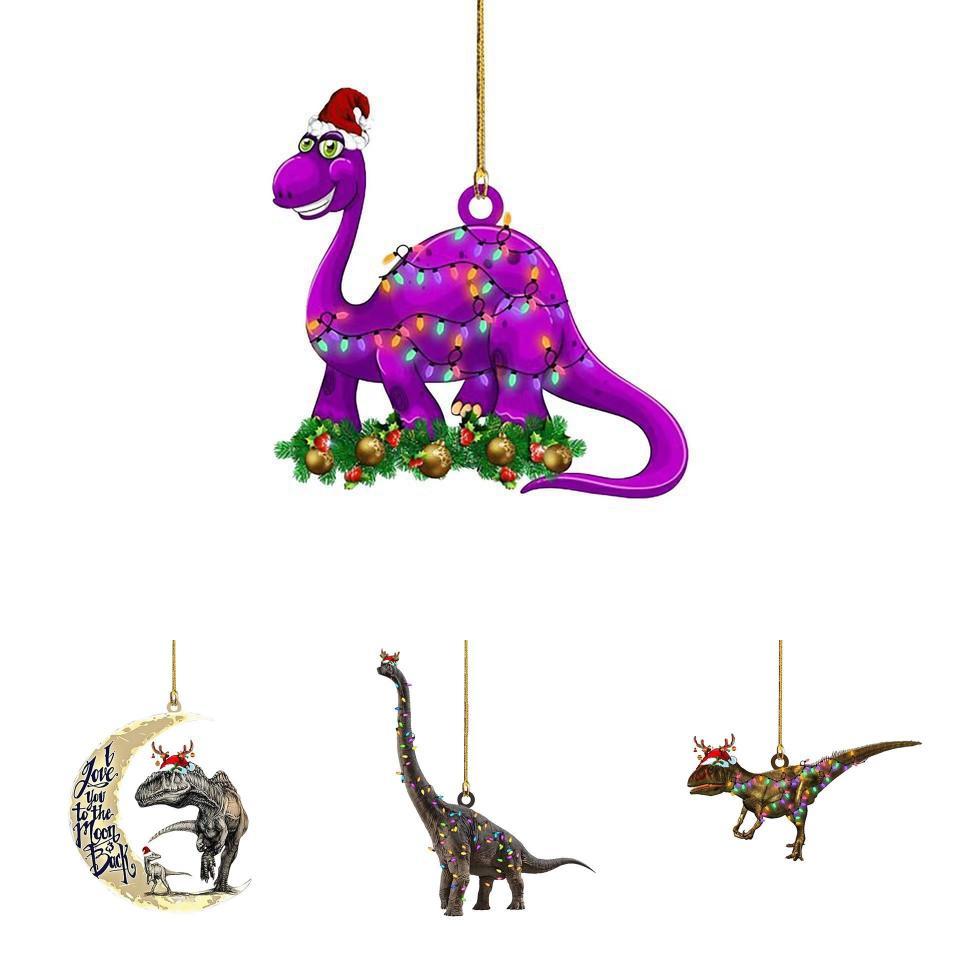 2023 Weihnachts-Dinosaurier-Hängeornament für festliche Baumdekoration und Partygeschenke
