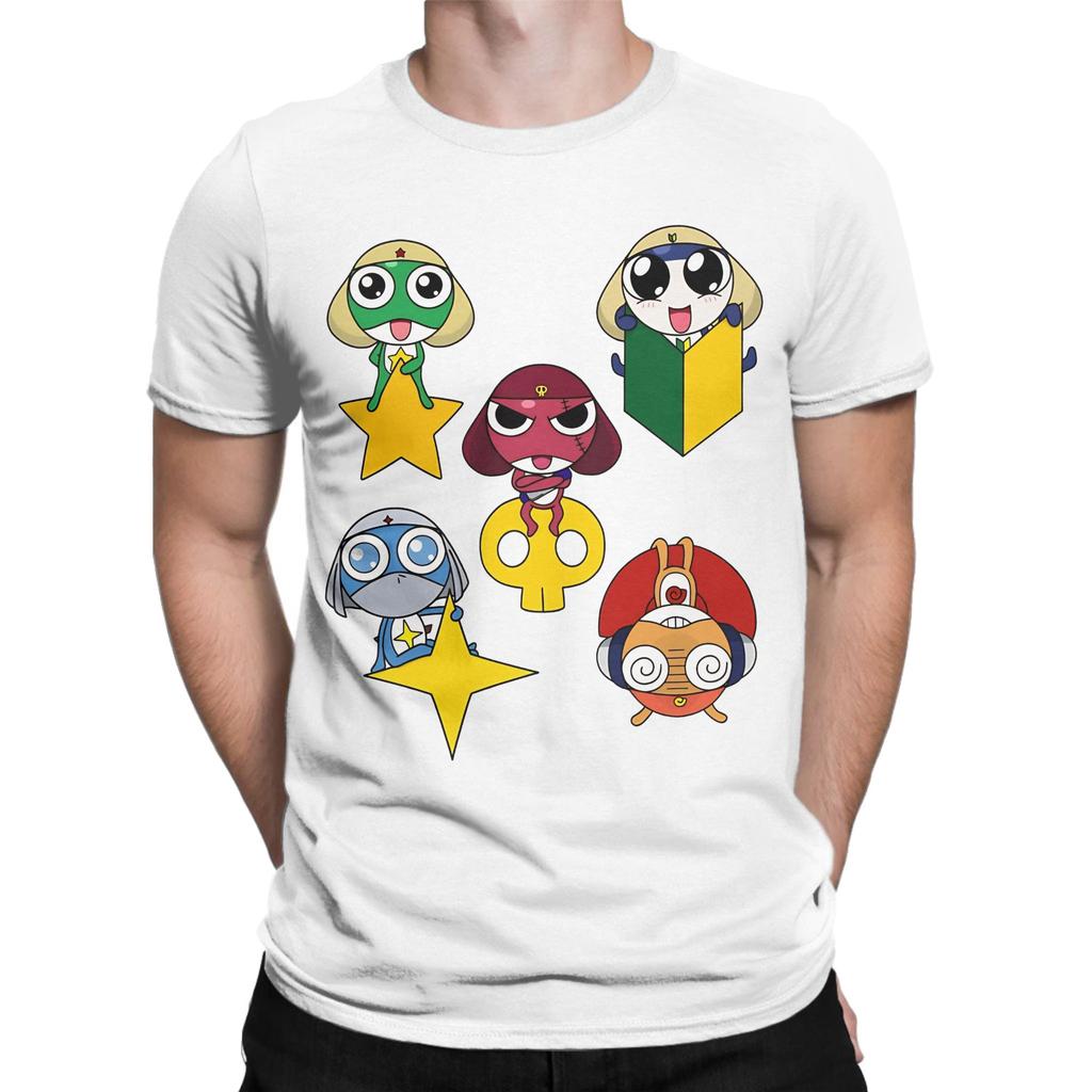 Men Womens TShirts Funny Sgt Frog Keroro Awesome 100 Cotton Tees Short Sleeve  T Shirts Crewneck Clothes Party