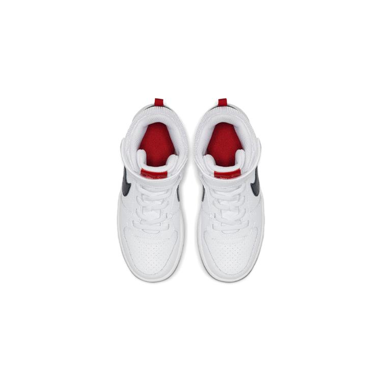New Nike Court Vision Mid Top Kids' Skateboarding Shoes White Black Children Aged 3 7 Years Old 870026-107