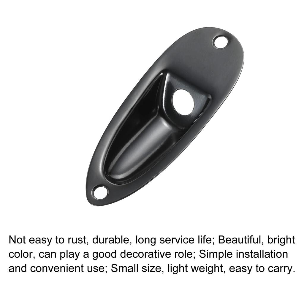 uxcell Guitar Input Jack Socket Plate Output Load Jack Black Replacement Parts for Electric Guitar