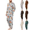 Men's Halloween Print Pajama Set Loose Fit Casual Fashion Sleepwear for Nighttime