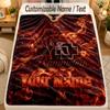 Flannel BlanketRammstein Custom Name Text Personalized Soft Warm Throw Blanket Home Decor Gift