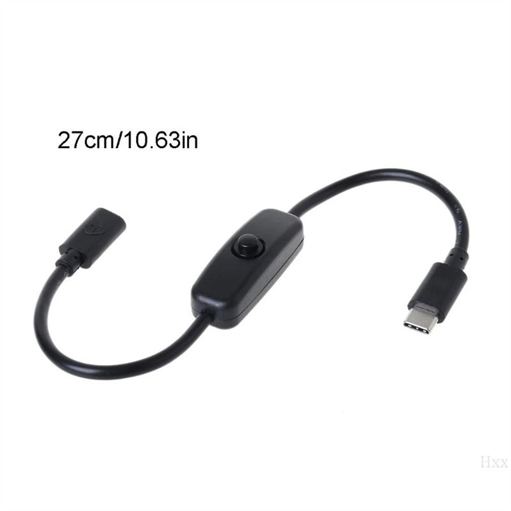 USB-C Male To Female for Raspberry Pi 4 Power Cord Type C Power Supply Power Line Type C Cable