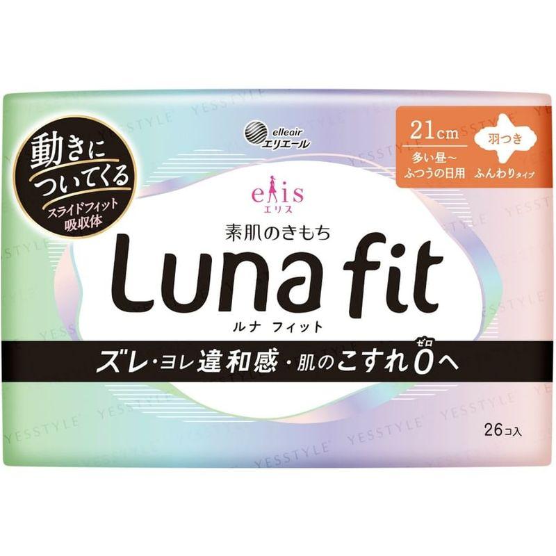 elleair - Ellis Luna Fit Sanitary Pad Heavy Flow During The Day to Normal Days 21cm With Wings