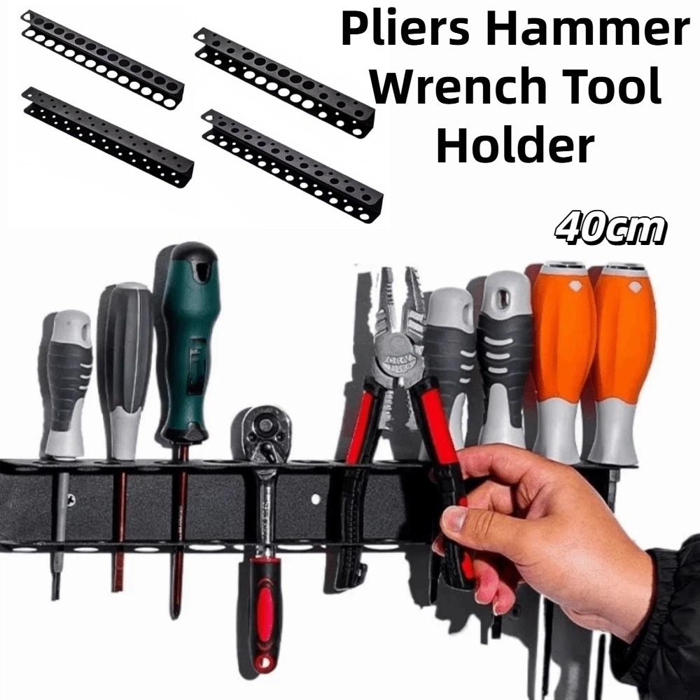 Heavy Duty Screwdrivers Pliers Wall Rack Black 14/18/23 Holes Wall Mounted Pliers Holder Durable Wear-resistant