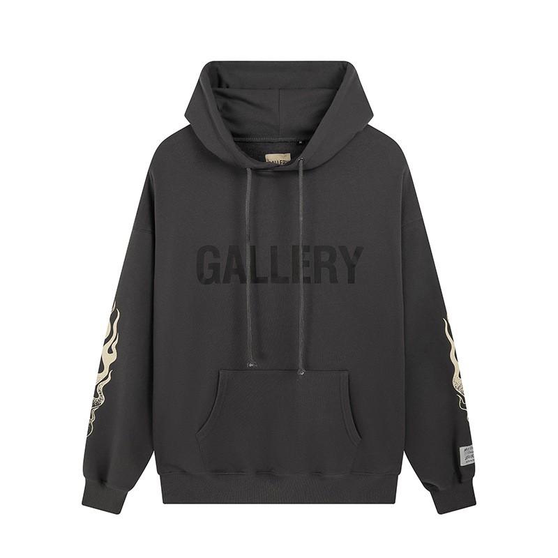 GALLERY DEPT Hoodie Men Women Oversized Cotton Fleece Pullover Sweatshirt Streetwear Loose Fit Long Sleeve