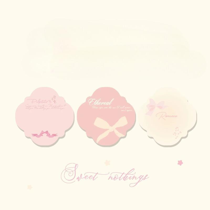 90Pcs Girly Memo Notes Set Bow Butterfly Designs Cute Student Stationery Supplies Student Label Stickers Notepad Sticky Notes