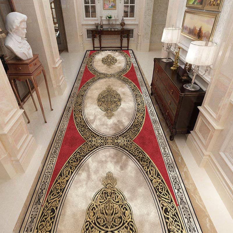 Luxury Marble Corridor Carpet el Hallway Runner Decoration Rugs Living Room Aisle Washable Non-slip Floor Mat izable