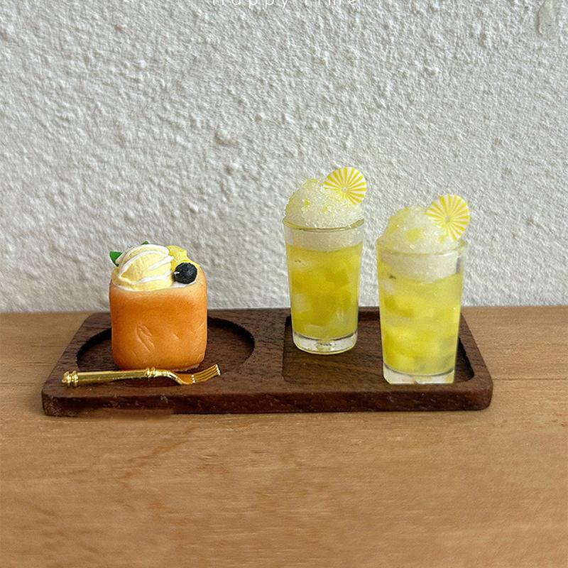 1/12 Puppenhaus Mini Ananas Smoothie Getränkebecher Modell Puppenhaus Mikro Szene Getränke Dekoration Schmuckstück Kinder Rollenspiel Spielzeug
