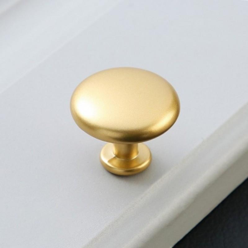 Aluminum Single Hole Drawer Pull Handle Modern Minimalist Cabinet Knob Gold Chrome Black Sand White